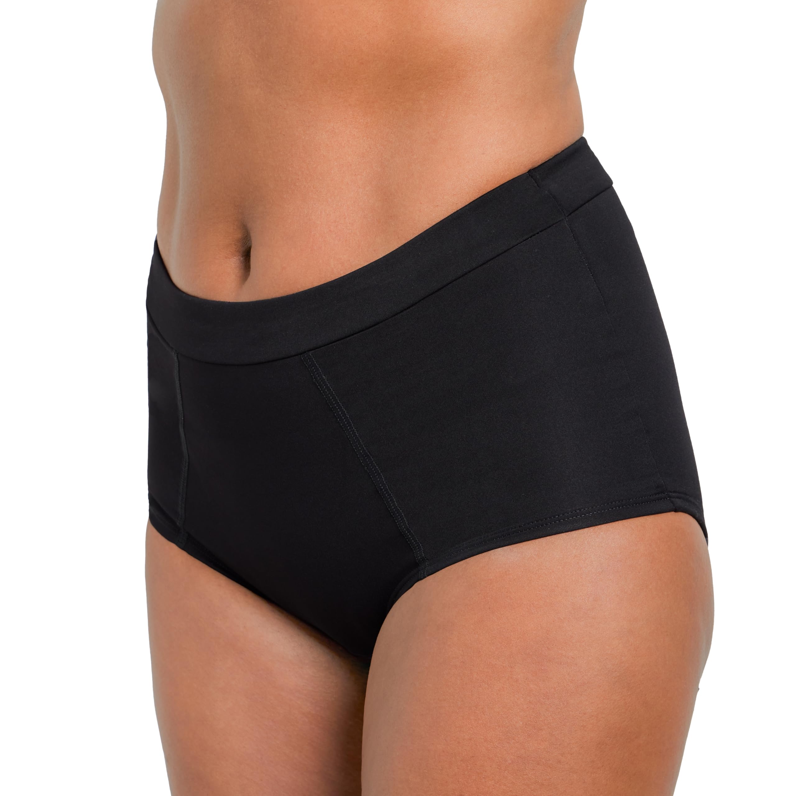 period. by the period company The Period Company Boyshort Period Underwear for Women Medium Flow - Leak Resistant, Reusable Menstrual Panties Women, Black-picture-35