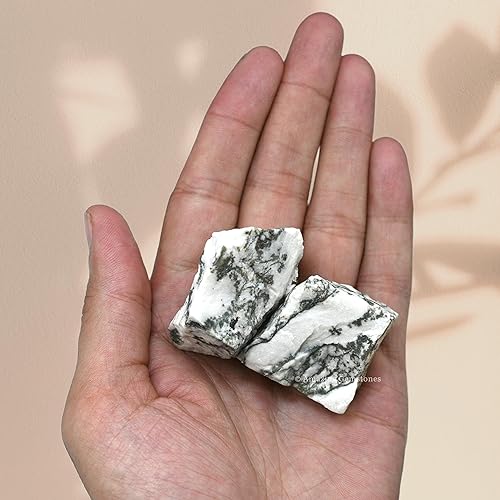 Miniatura 7 de 2 piezas de cristales crudos de ágata de árbol y piedras curativas, rocas naturales para rodar y hacer tú mismo, piedras y cristales crudos