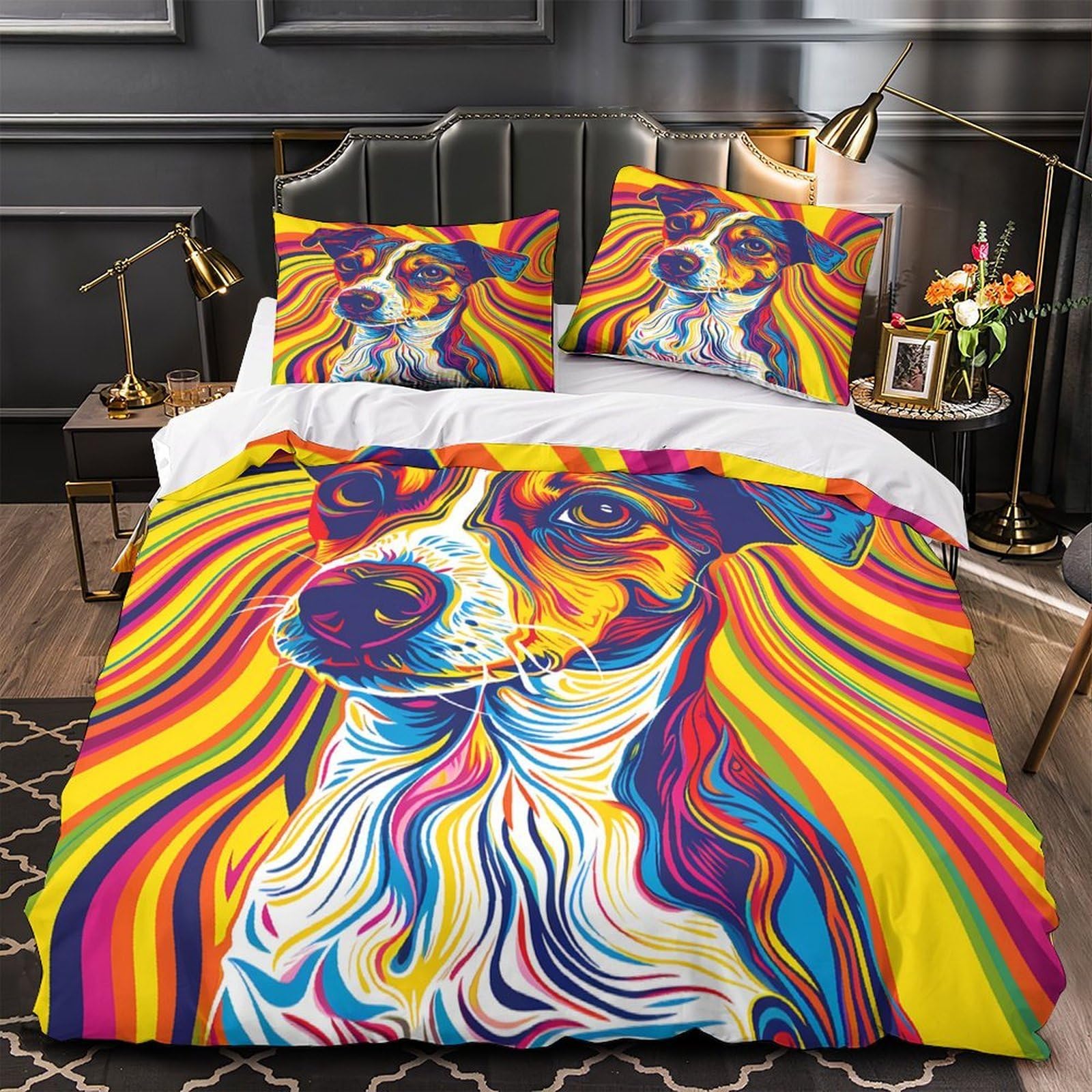 Drap de couette pop psychédélique pour relooker une chambre d'ado moderne et originale