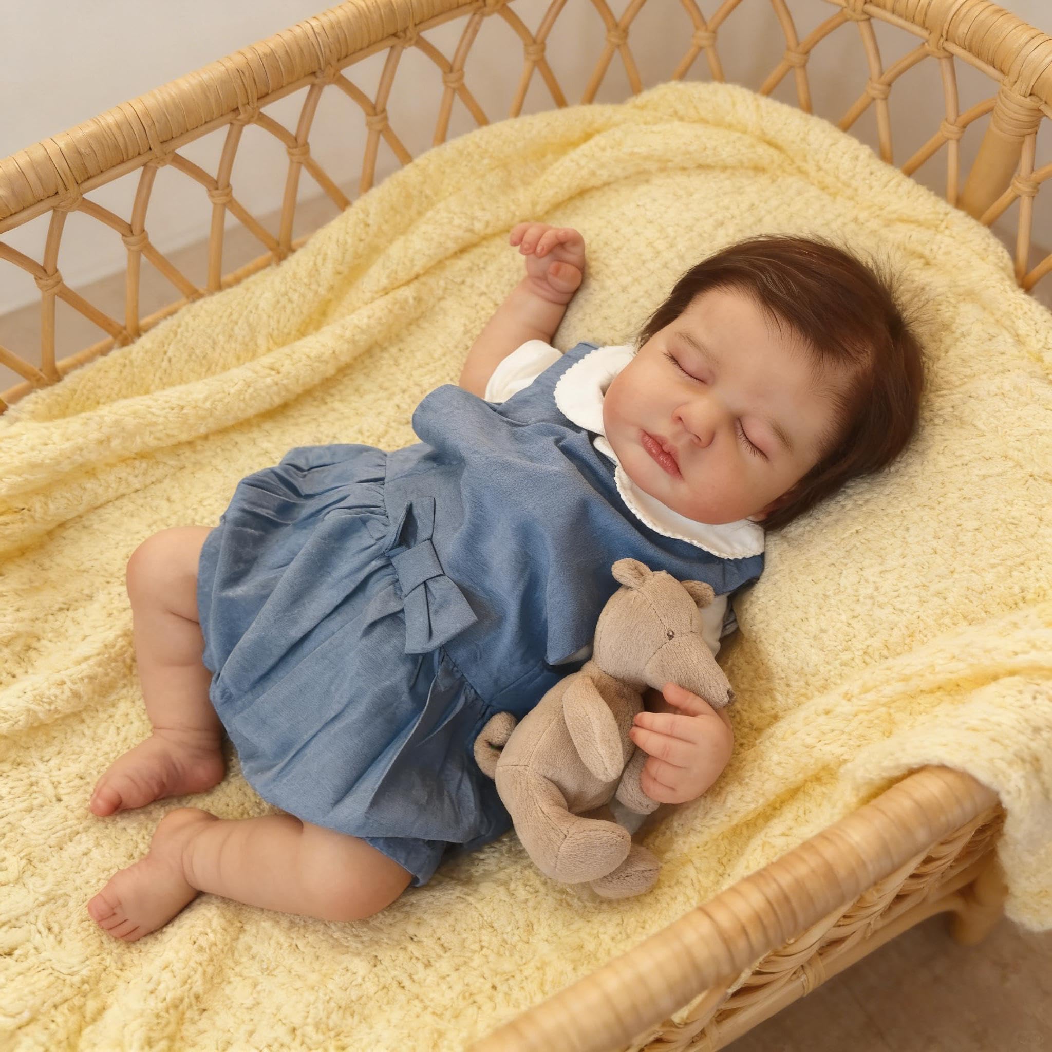 RXDOLL Reborn Baby Dolls silikonowe winylowe lalki na całe ciało, 50 cm, realistyczna lalka dla maluchów, realistyczna lalka noworodka, wodoodporne zabawki dla dzieci w wieku od 3 lat