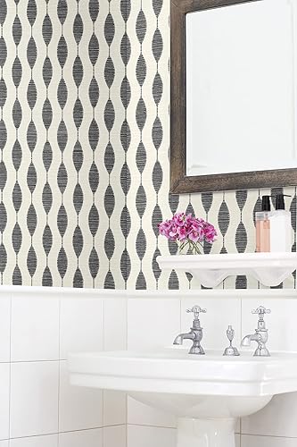 Miniatura 4 de NextWall Stacy Garcia Home Ditto - Papel tapiz autoadhesivo (clipse y lino)