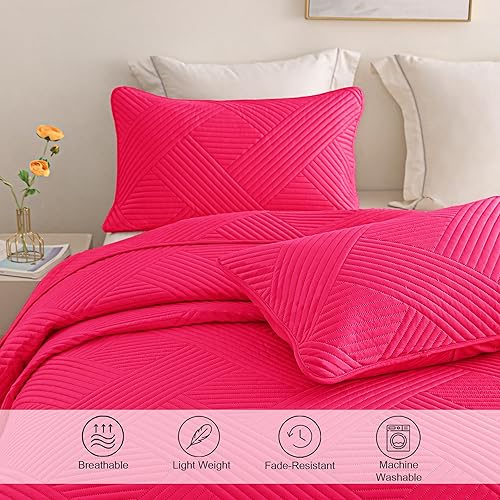 Miniatura 3 de Whale Flotilla Juego de edredón tamaño individual, colcha suave y ligera con patrón en relieve, juegos de ropa de cama con funda de almohada, funda