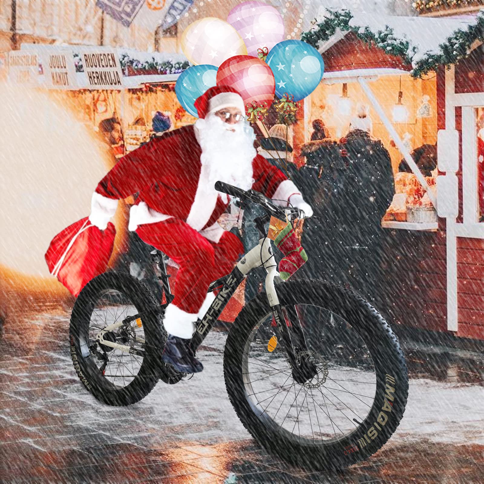 PUTEARDAT 26 Inch Fat Tire Bike,Mountain Bike Tires 21 Speed Full Suspension Non-Slip Cycling with Bike Accessories Bikes