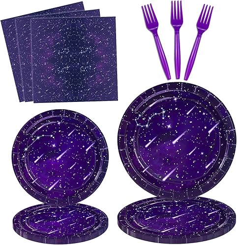 160 piezas de decoración de fiesta de galaxia espacial, suministros de fiesta de estrellas, suministros de fiesta temática de espacio exterior disponible en Yaxa El Salvador