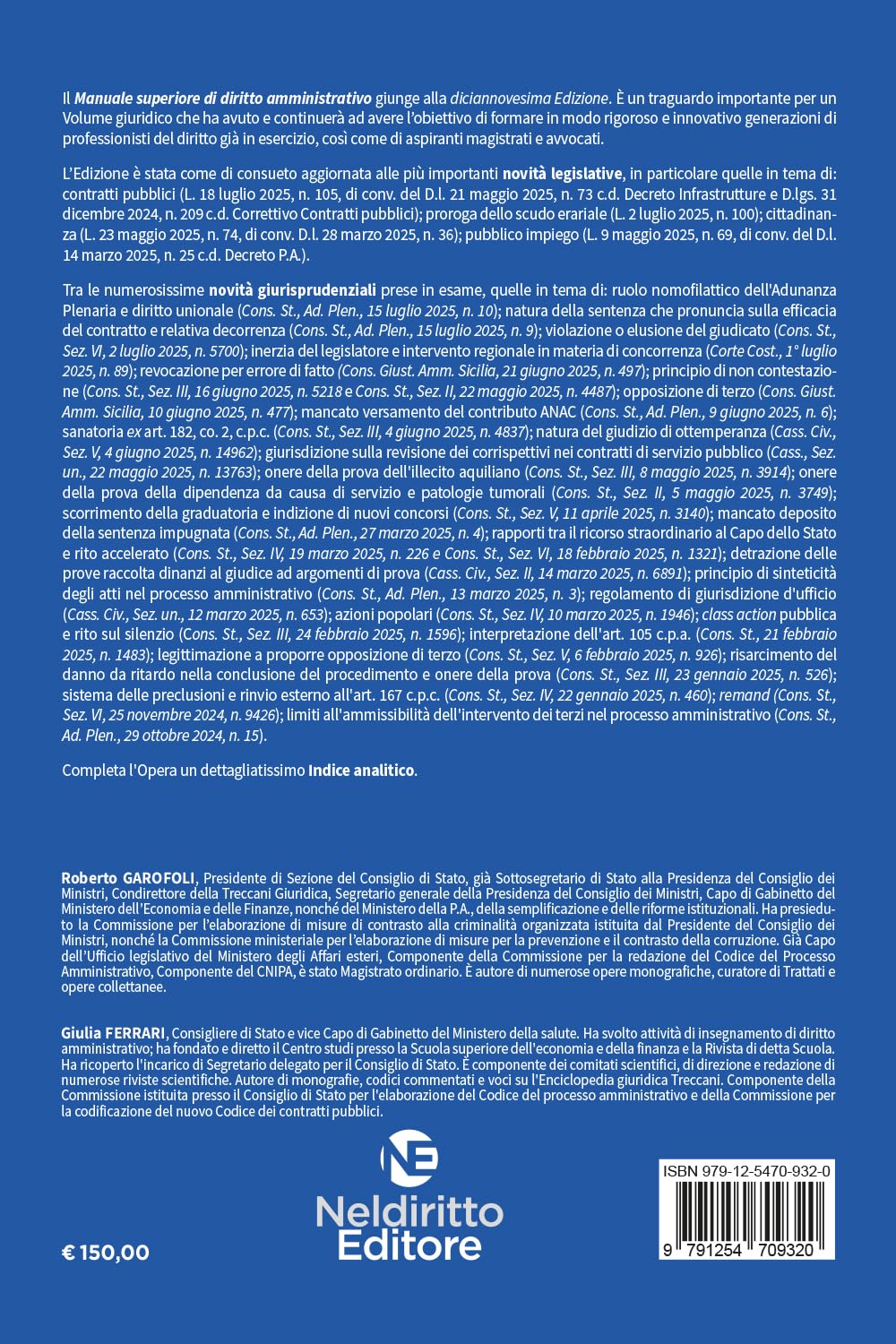 Manuale superiore 2025–2026 di diritto amministrativo. Concorso in magistratura
