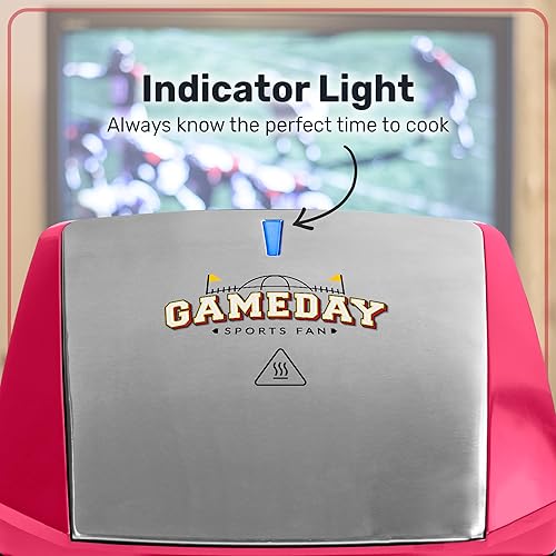 Miniatura 4 de Nostalgia Parrilla eléctrica de 5 eslabones con bandeja de goteo de aceite, asa de transporte y almacenamiento de cables, cocina carne de res, pavo,