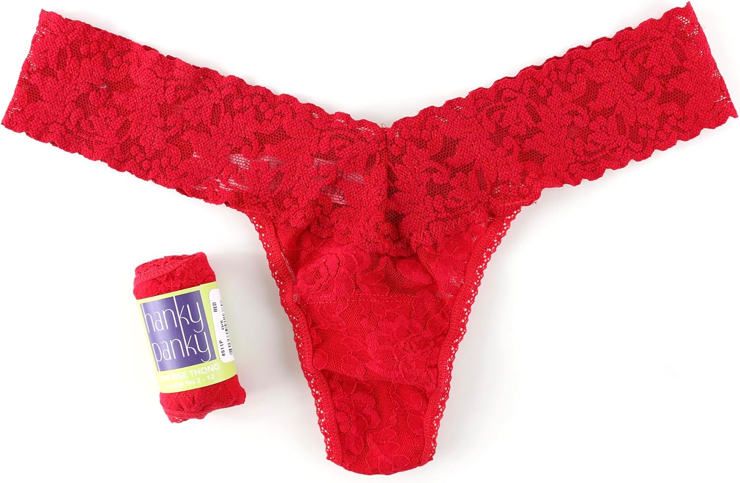 hanky panky, Signature Lace Low Rise Thong, One Size (2-12) - Image 3