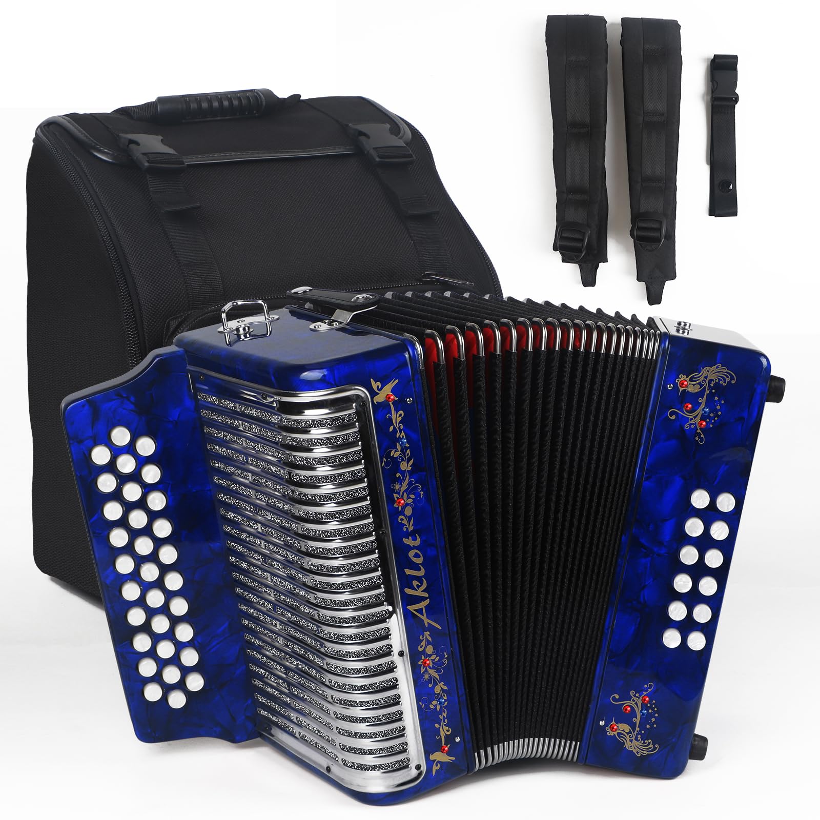 ミュージシャン ABEDON 5GO BLANCKET Amazon.com: AKLOT 31 Key 12 Bass Accordion,GCF,Celluloid Body