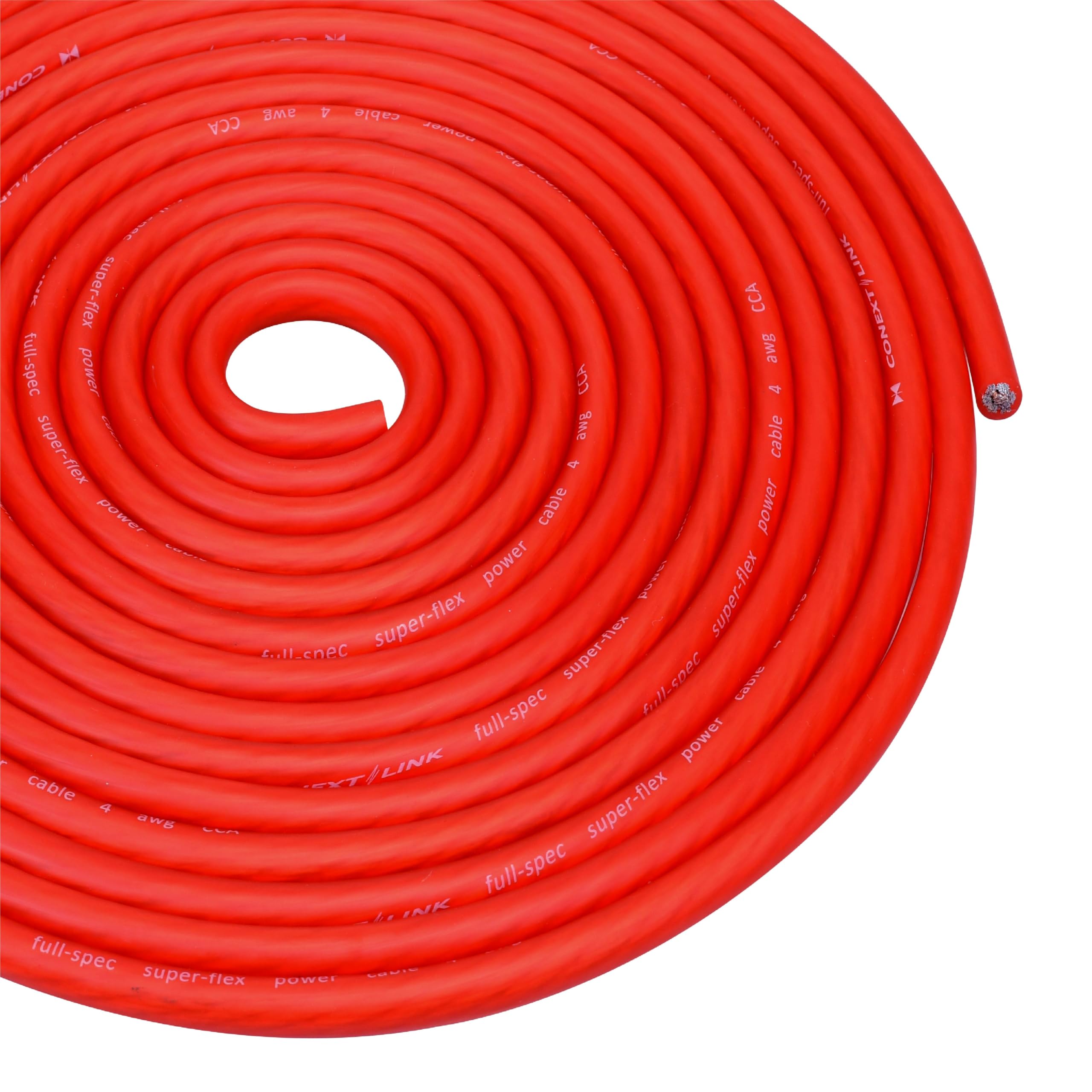 Conext Link Câble d'alimentation de batterie GA de 4,6 m AWG GA - Fil de terre rouge givré en cuivre OFC (10101)