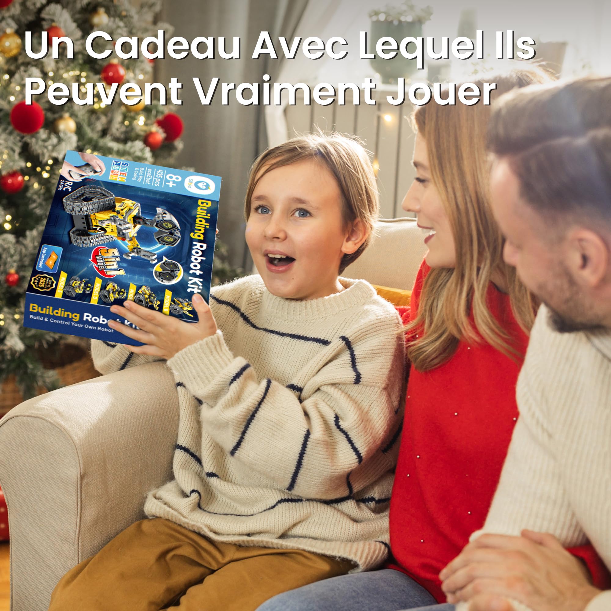 Sillbird Robot Enfants Garçons, 5 en 1 Technic Robot Programmable avec Application et Télécommande, Roboticset Éducatif 8-12 Ans, 473 pièces
