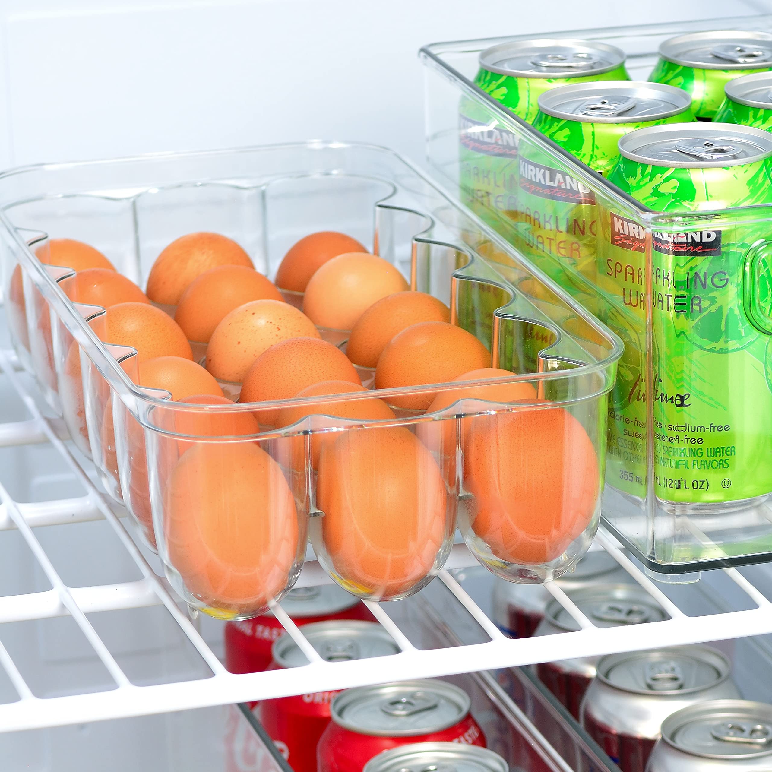 Amazon.com: Youngever Plastic Egg Holder, Clear Fridge Organizer