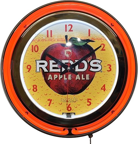 Miniatura 2 de Redd's Apple Ale Beer Logo Red Double Neon Publicidad Reloj Hombre Cueva Bar Decoración