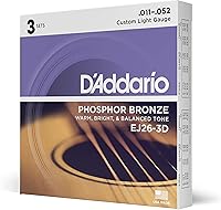 Vista 27 de D'Addario Cuerdas de Guitarra - Cuerdas de Guitarra Acústica de Bronce Fosforado - EJ16-3D - Espectro Tonal Rico y Completo - Para Guitarras de 6
