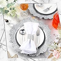 Vista 67 de Tanlade 50 Pcs 13 Inch Charger Plates Bulk Round Wedding Chargers Plastic Dinner Plates for Table Setting Wedding Party Decoration (Gold)