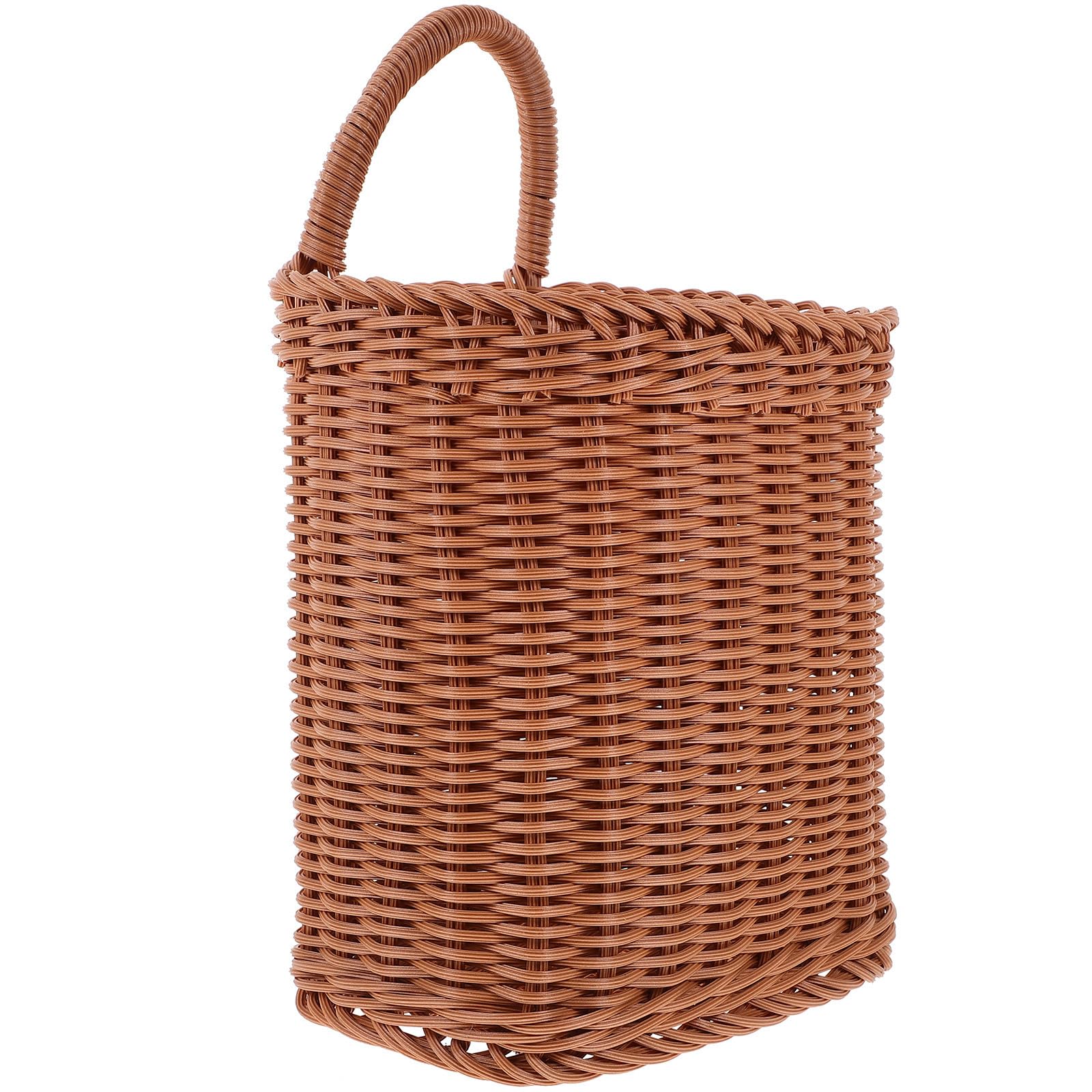 Cesta de almacenamiento para frutas en paredes de cocinas rústicas