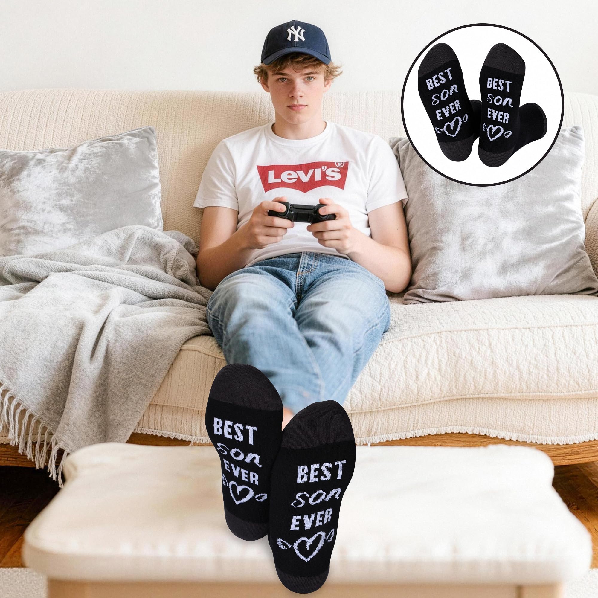 Nucinzua Fathers Day Socks Gifts For Men Dad,Socks Gifts For Teens Boys Son,Hunting Gifts