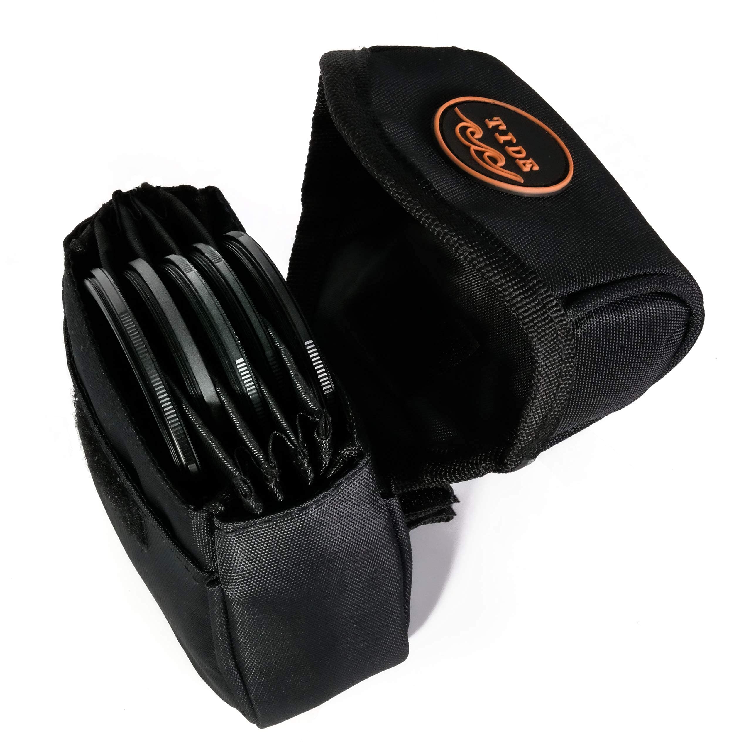 Pochette de filtre pour objectif d'appareil photo avec sangle, résistant à l'eau et à la poussière, pochette de filtre pour 9 filtres de 25 mm à 95 mm