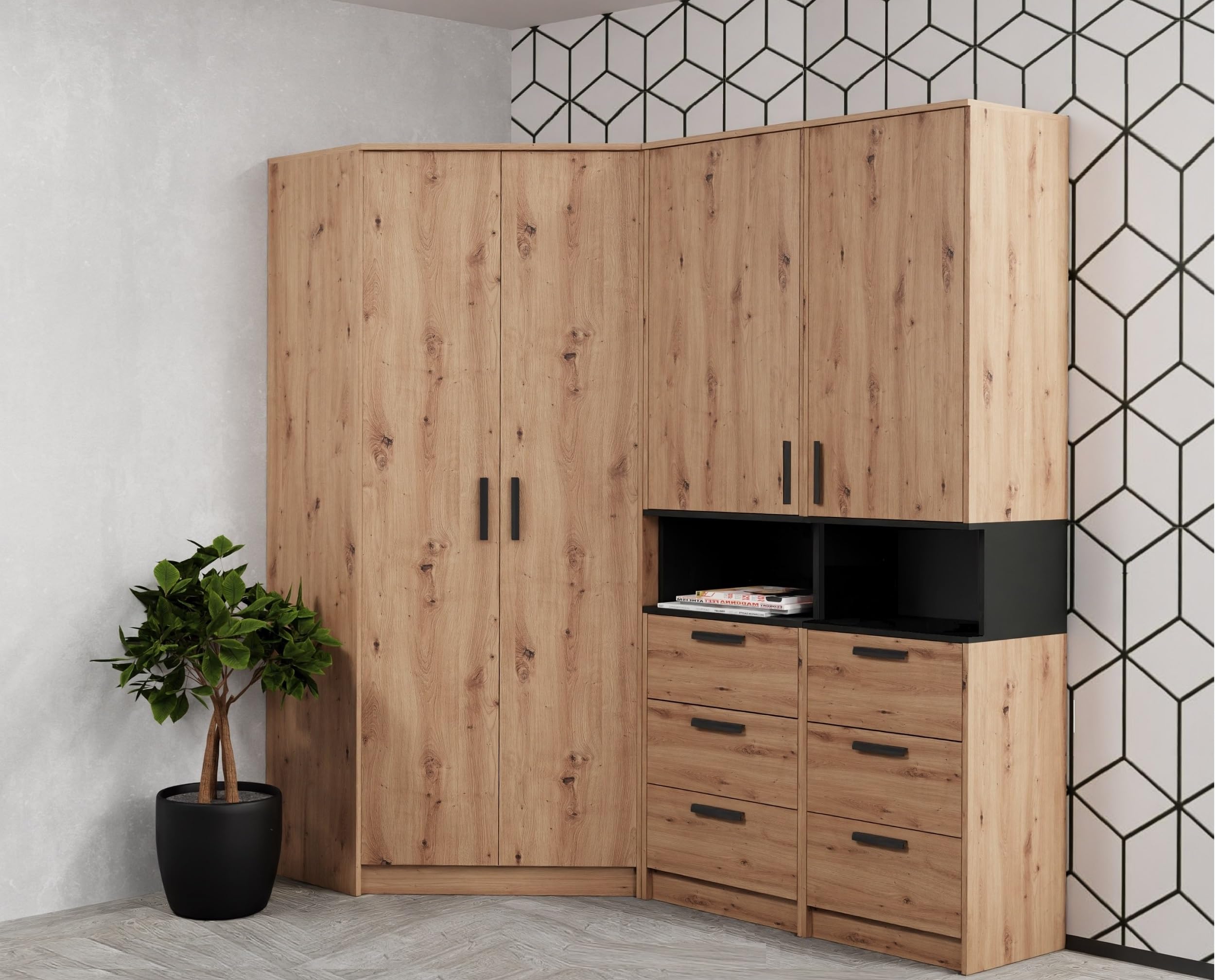Grant Möbelset Set 17A Eckschrank Regal Schlafzimmer