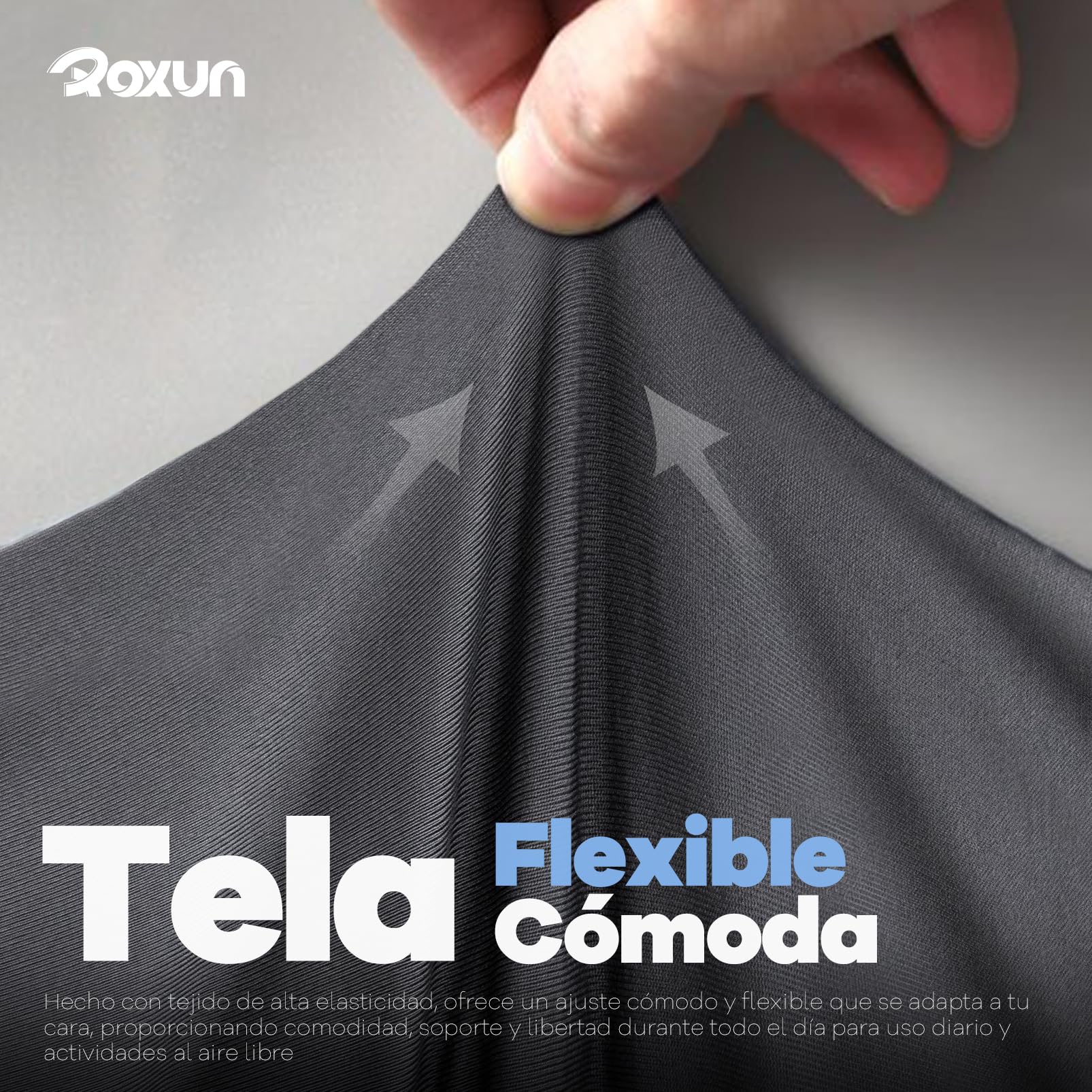 ROXUN 4 Piezas Braga de Cuello, Bandana Transpirable Refrescante Protección UV, Bufanda Multifuncional para Hombre y Mujer, Ideal para Moto y Verano