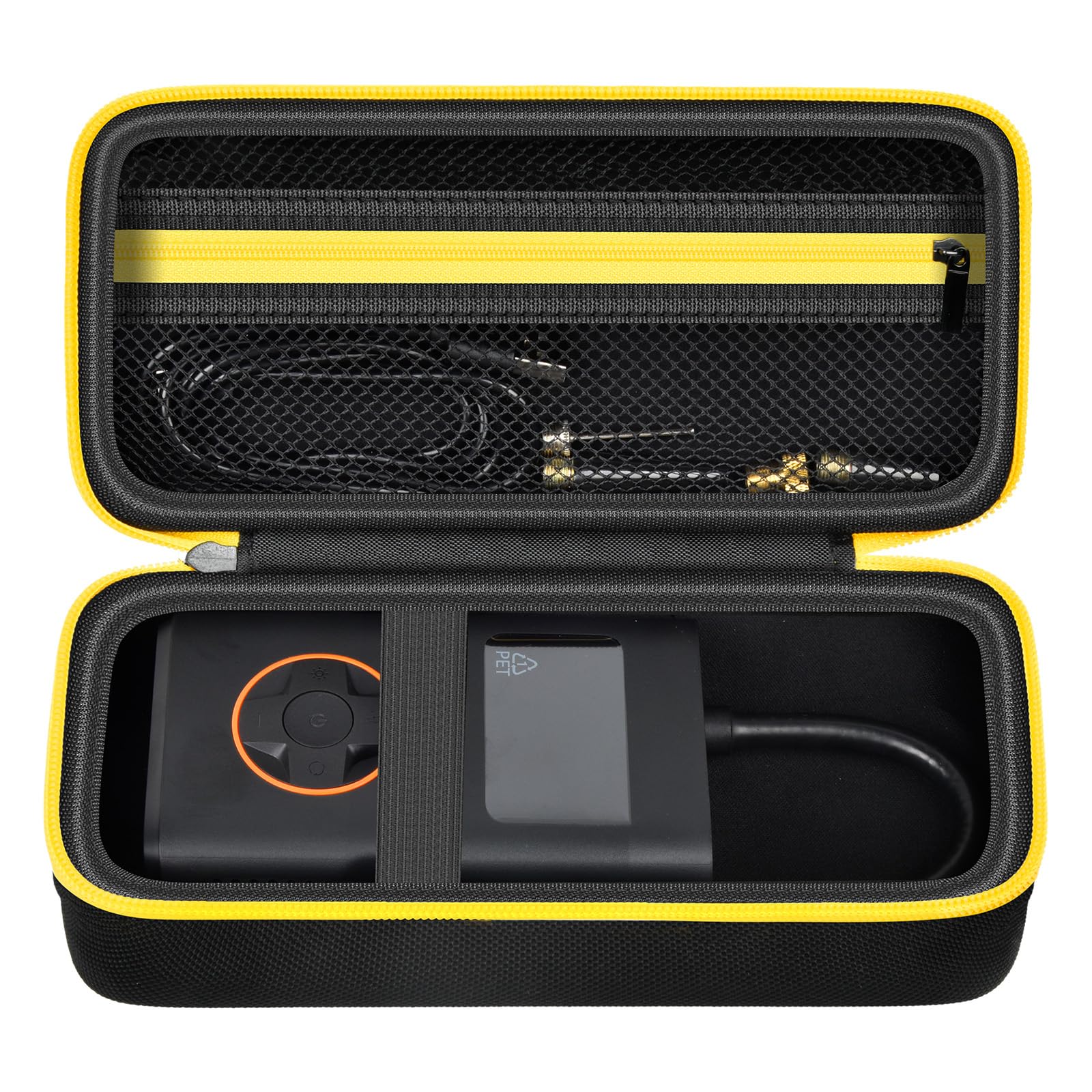 Case Compatible with Fanttik X9 Pro Portable Tyre Laser for Motorcycle, Also for Xiaomi Electric Air Compressor 2/1S, Inflate Bike Pump Box Hold Air Tube (Bag Only) (Black)