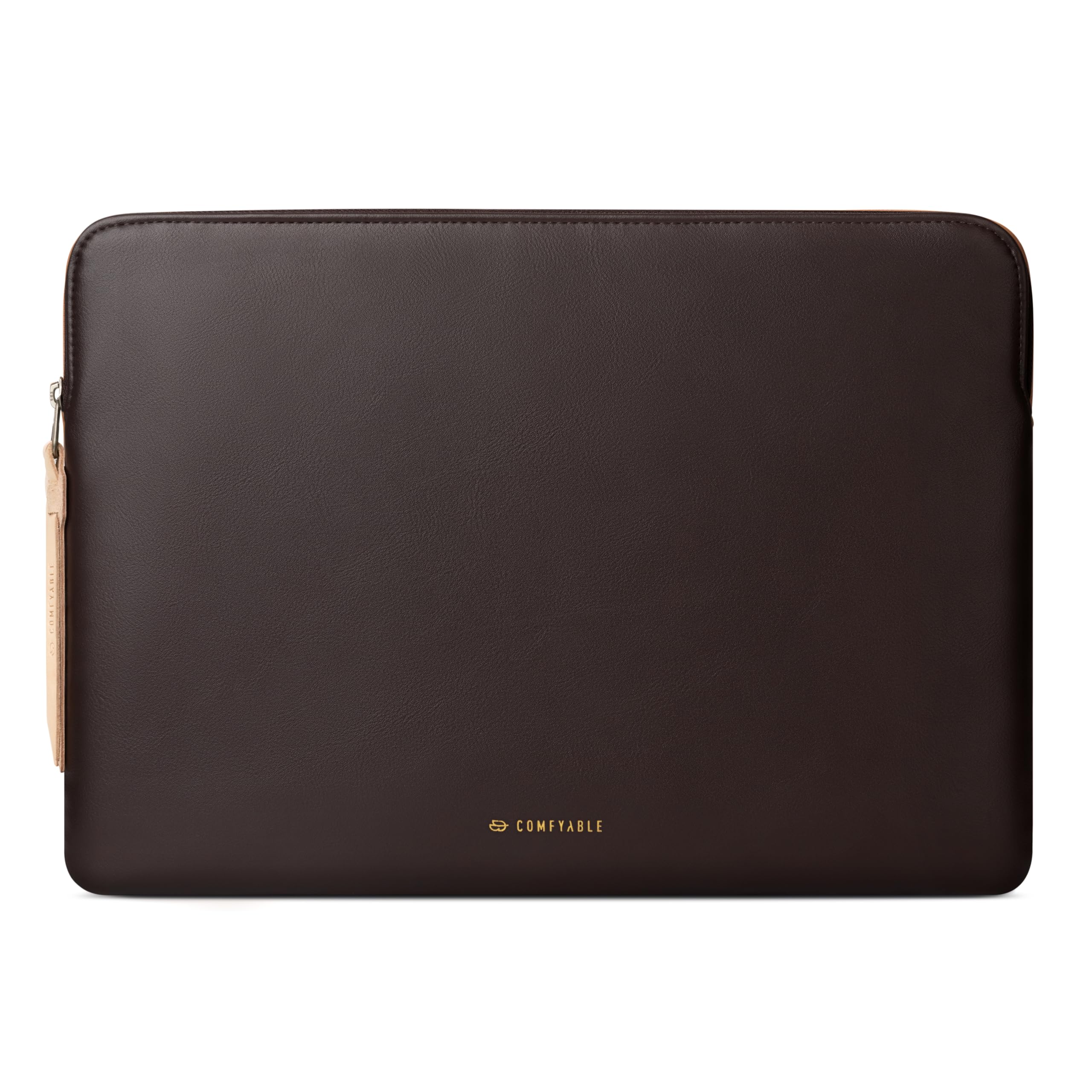 Comfyable Leather Laptop Sleeve Compatible with 16 Inch MacBook Pro M4 2024 & 15 Inch MacBook Air M4 M3 M2 2025, Chocolate