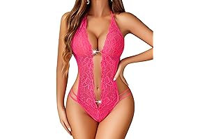 Women's Lacy Teddy Bodysuit: Unleash Sensuality with Pink
