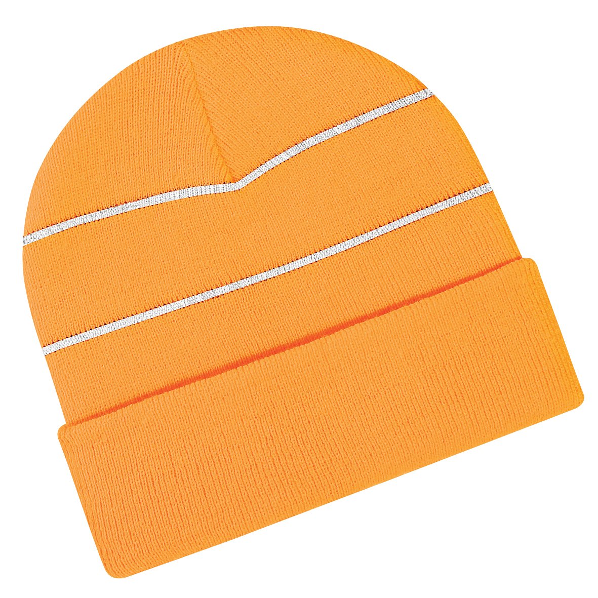 Beechfield Enhanced-viz Hi-Vis Knitted Winter Hat (One Size) (Orange (Fluorescent))
