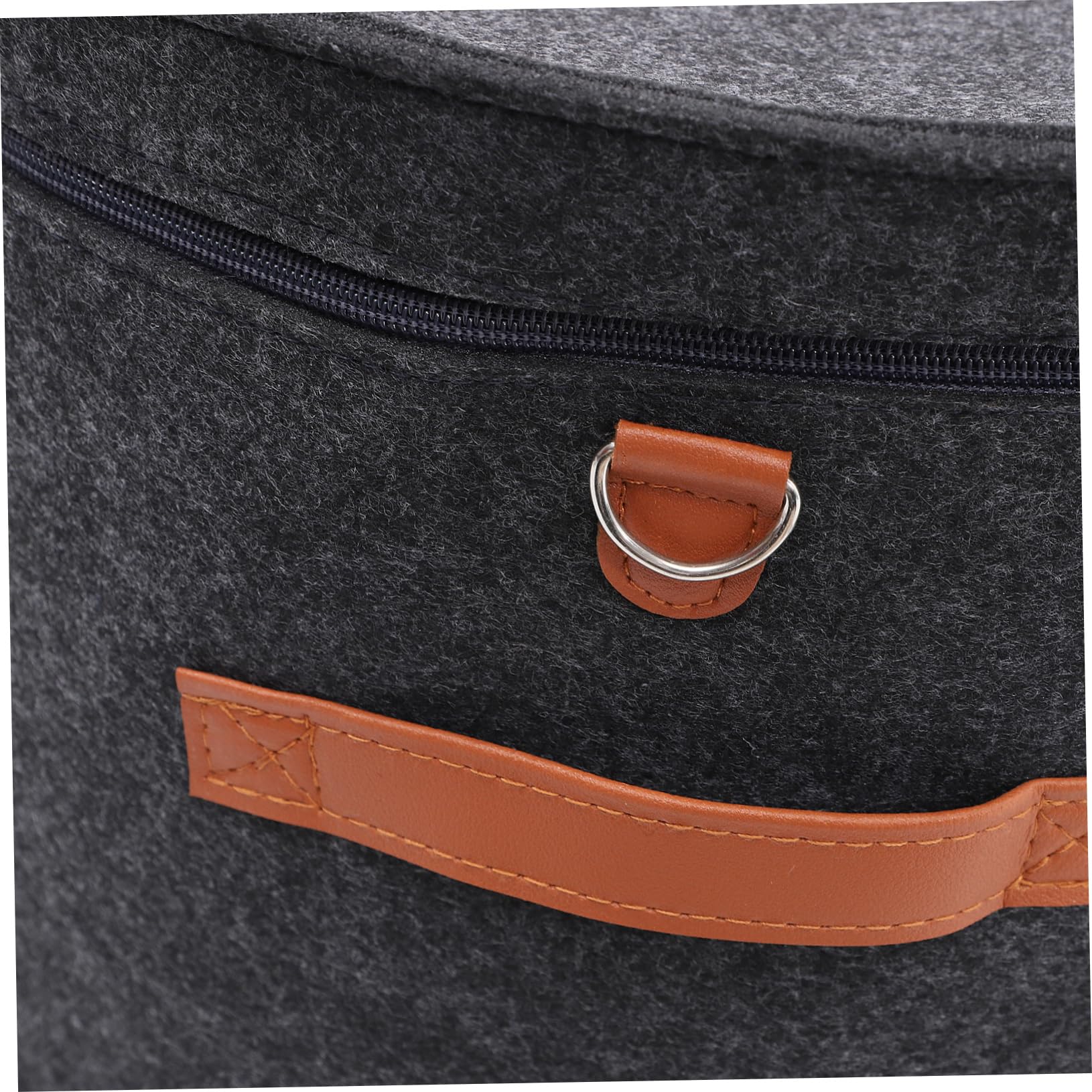 OKUMEYR Hat Organizer Box 43x26cm Baseball Hat Case Round Hat Storage Box for Men Travel Hat Bag Zipper Lid Dustproof and Practical