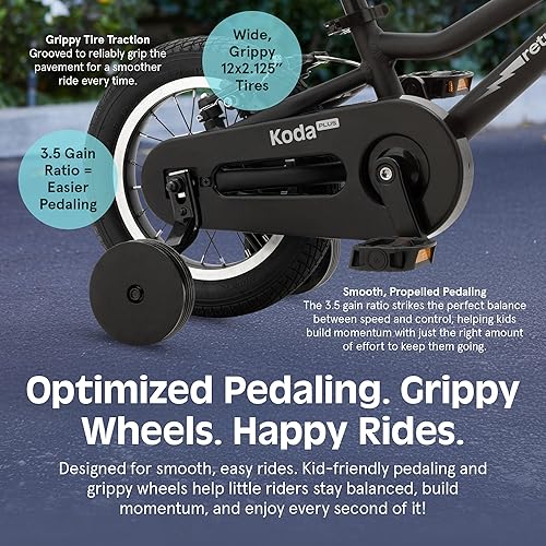 Miniatura 5 de Retrospec Koda Plus Kids Bike for Boys & Girls Ages 2-3 Years - 12" Children's Bicycle, Adjustable Seat & Handlebars, Removable Training Wheels,