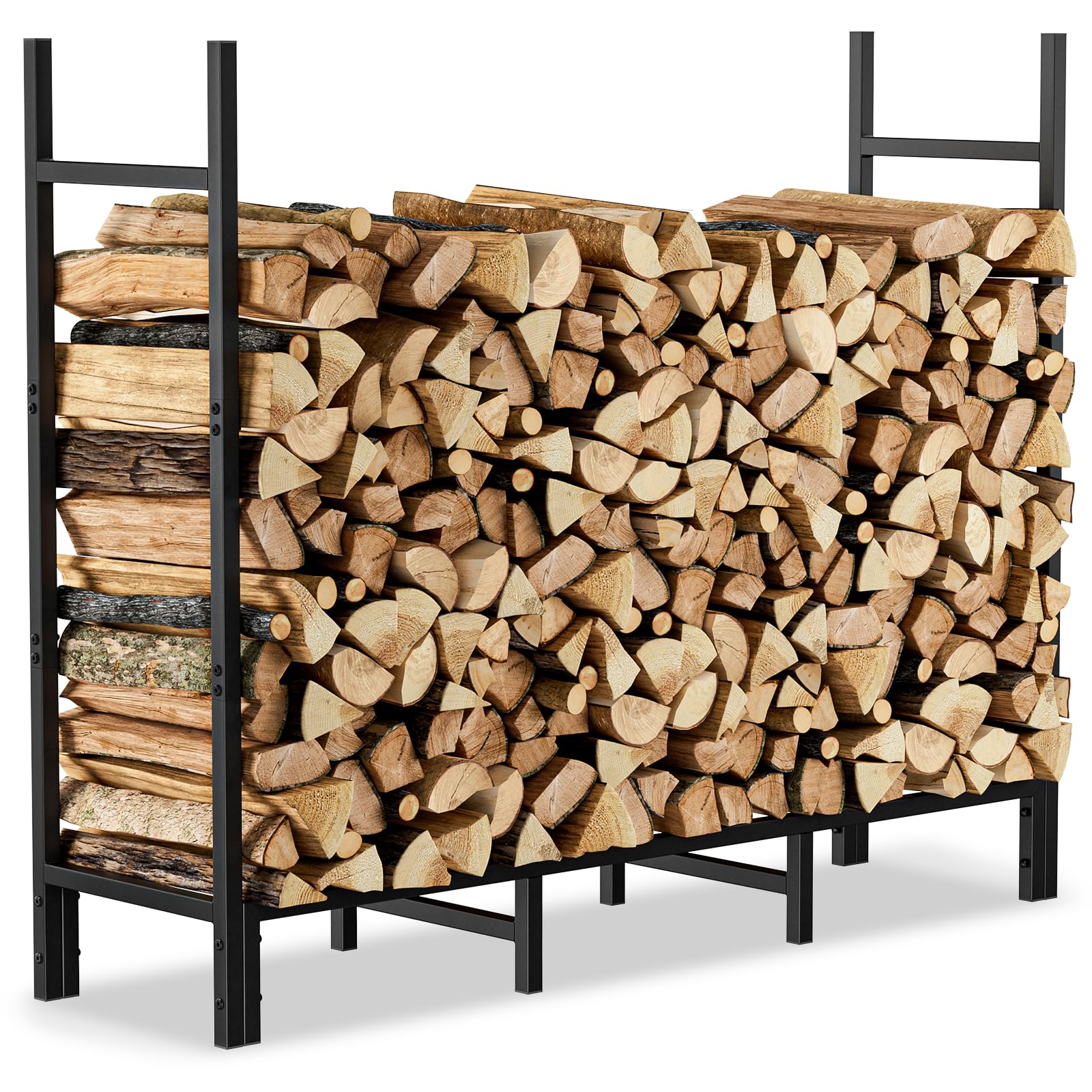 Snapklik.com : Firewood Rack Outdoor 4FT, Heavy Duty Firewood Holder ...