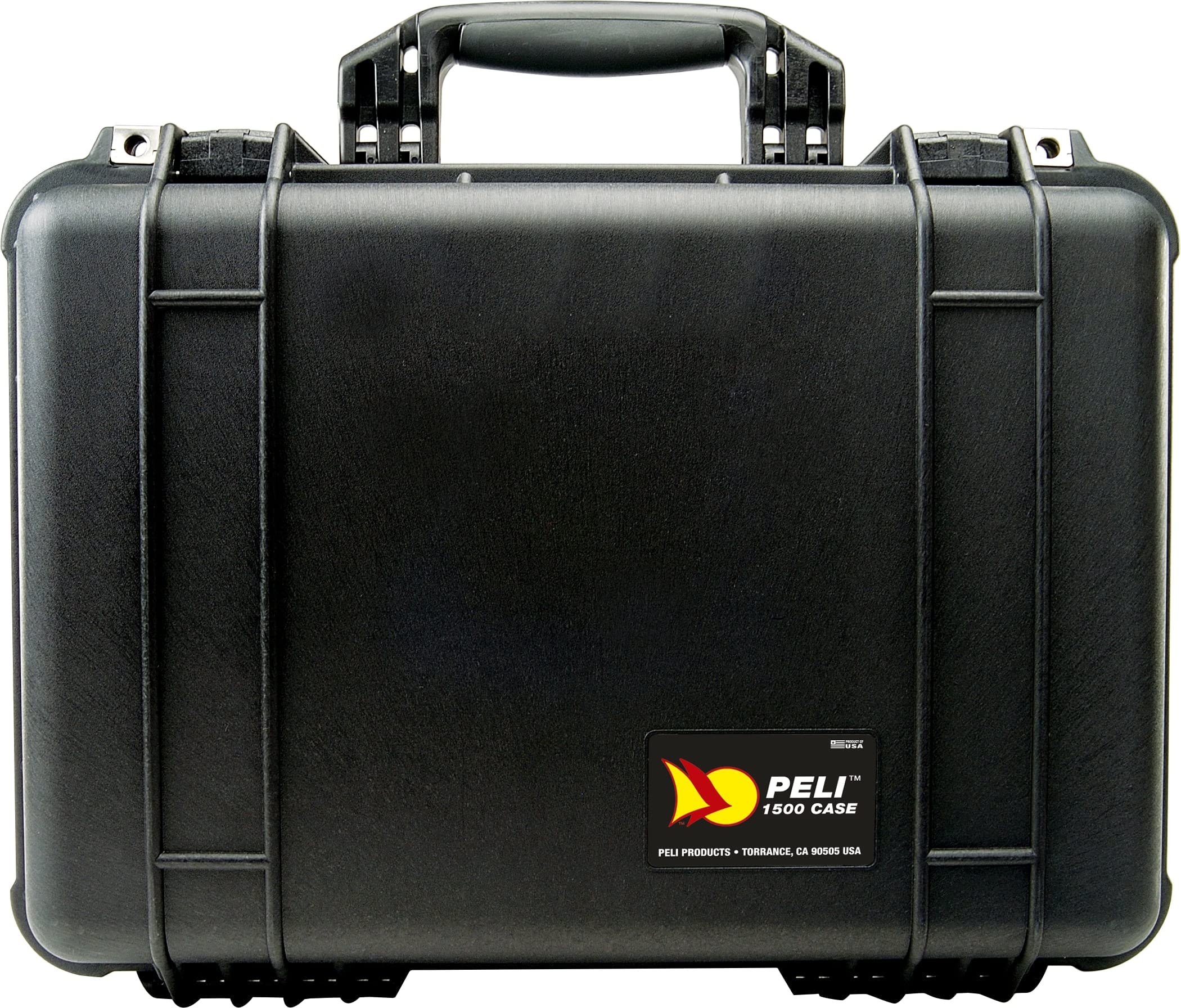 PELI 1500-001-110E Valigia protettiva per telecamera, IP67 Impermeabile e a prova di polvere, Capacità di 19L, Prodotto in Germania, Senza schiuma, Colore Nero
