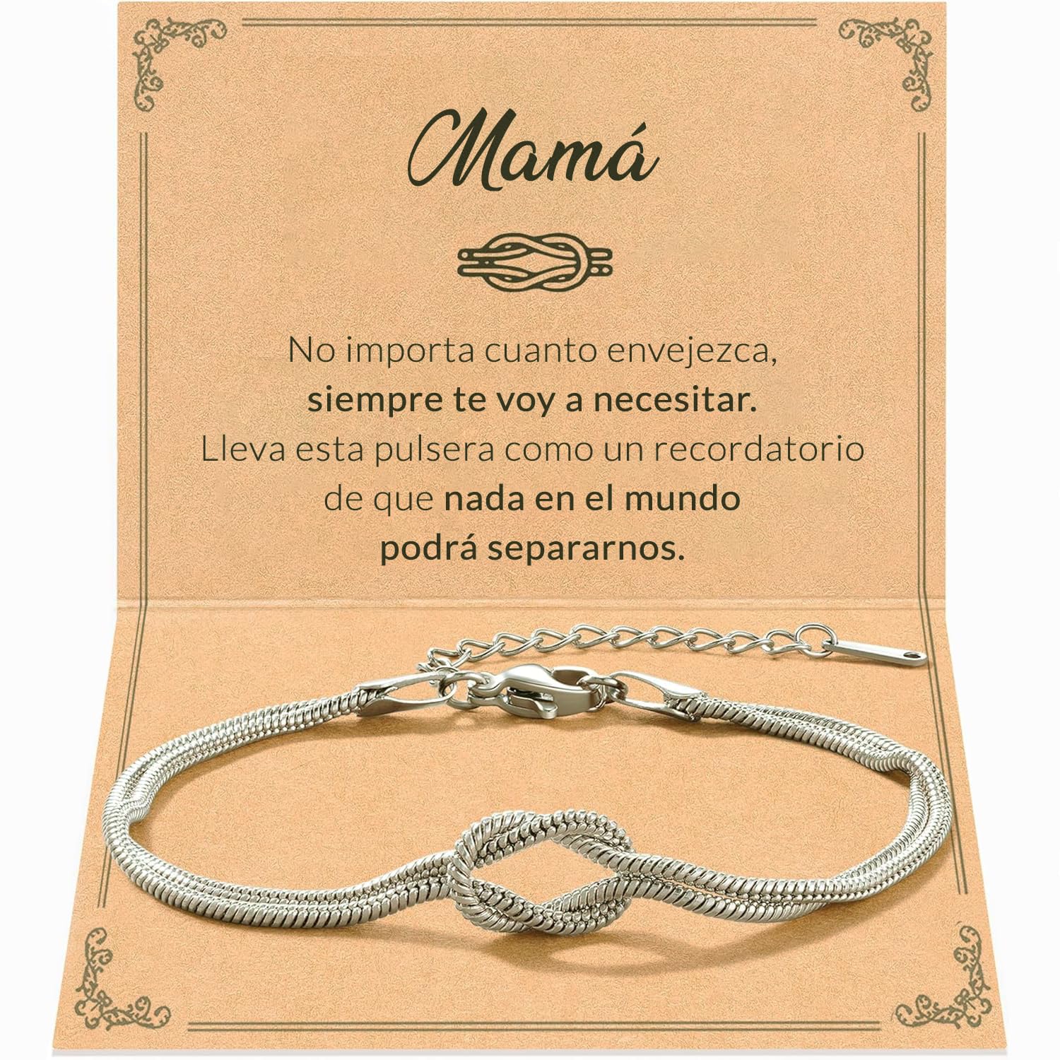 Pulsera Mamá de Acero Inoxidable con Tarjeta Dedicatoria para Dia de la Madre, Caja Lista para Entregar, Ideas de Regalos Para Madres, Elegante, Emotivo — view 7