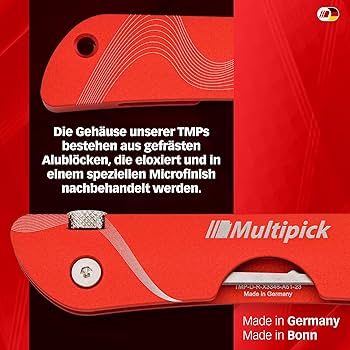 MULTIPICK Scyzoryk [7 narzędzi, czerwony] narzędzie do