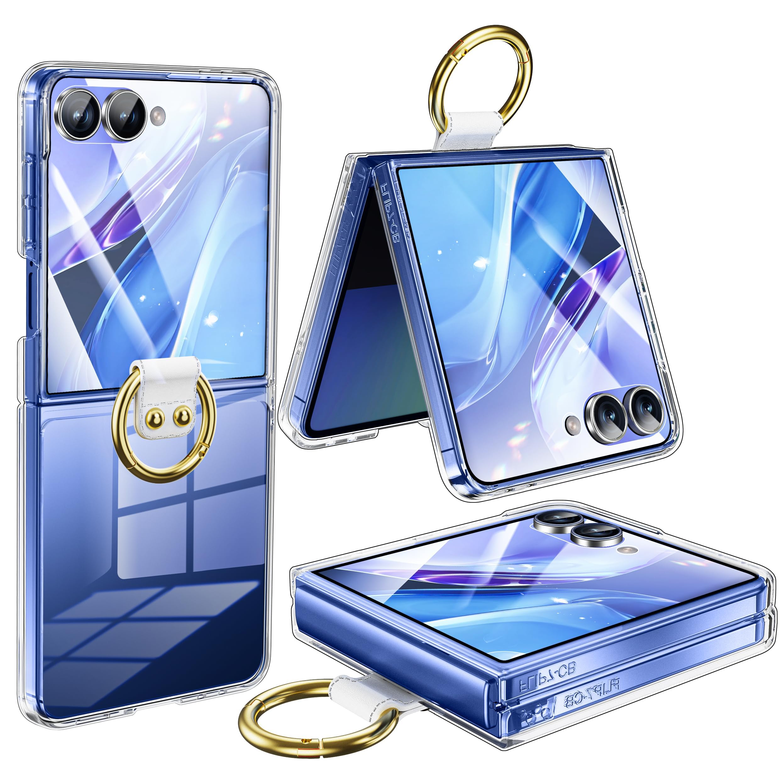 Amazon.co.jp: OURJOY Galaxy Z Flip7 用 ケース リング付き 超薄透明
