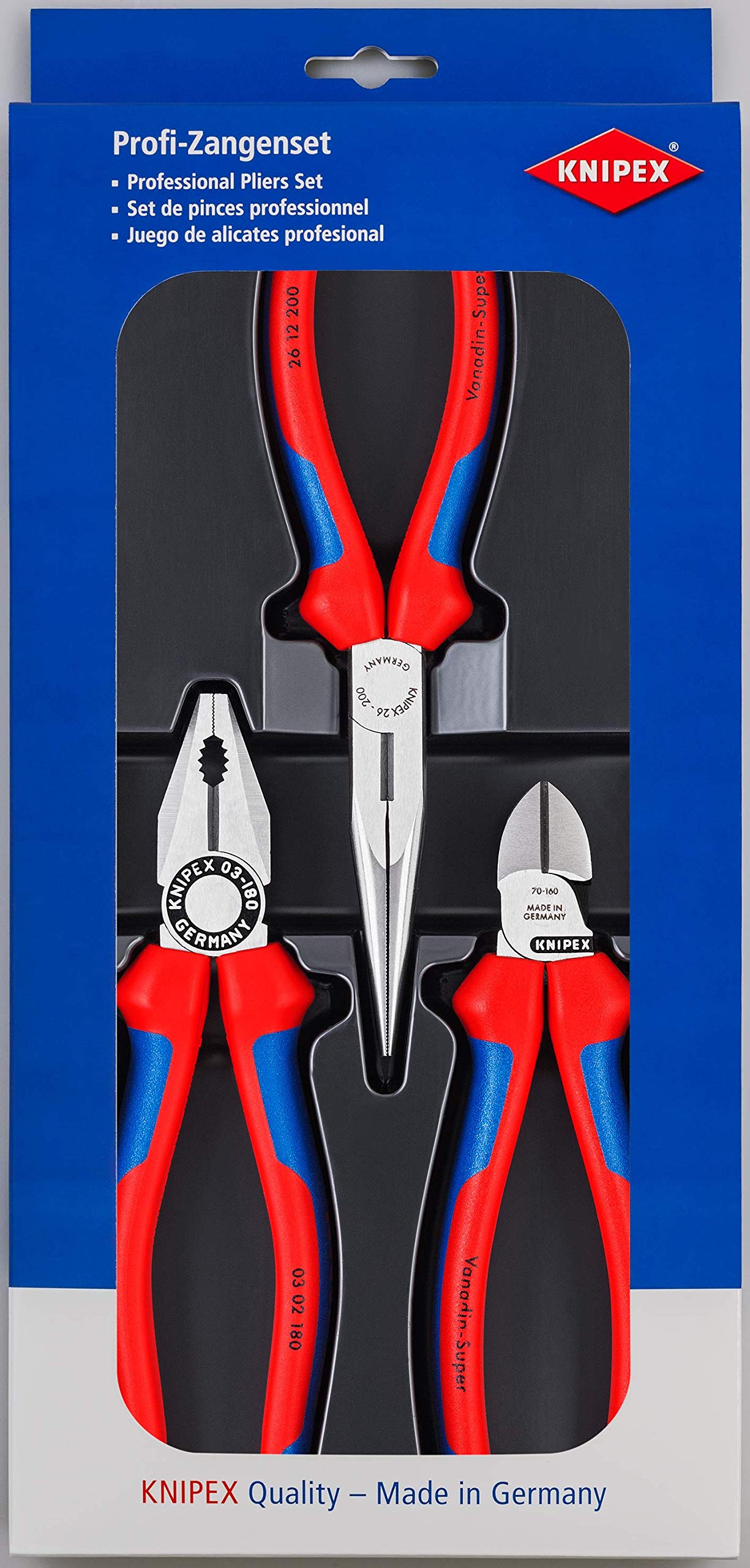 Knipex Zestaw szczypiec do prac warsztatowych i serwisowych karta do sprzedaży w systemie & Uniwersalne narzędzie do ściągania izolacji KNIPEX ErgoStrip, pakiet samoobsługowy