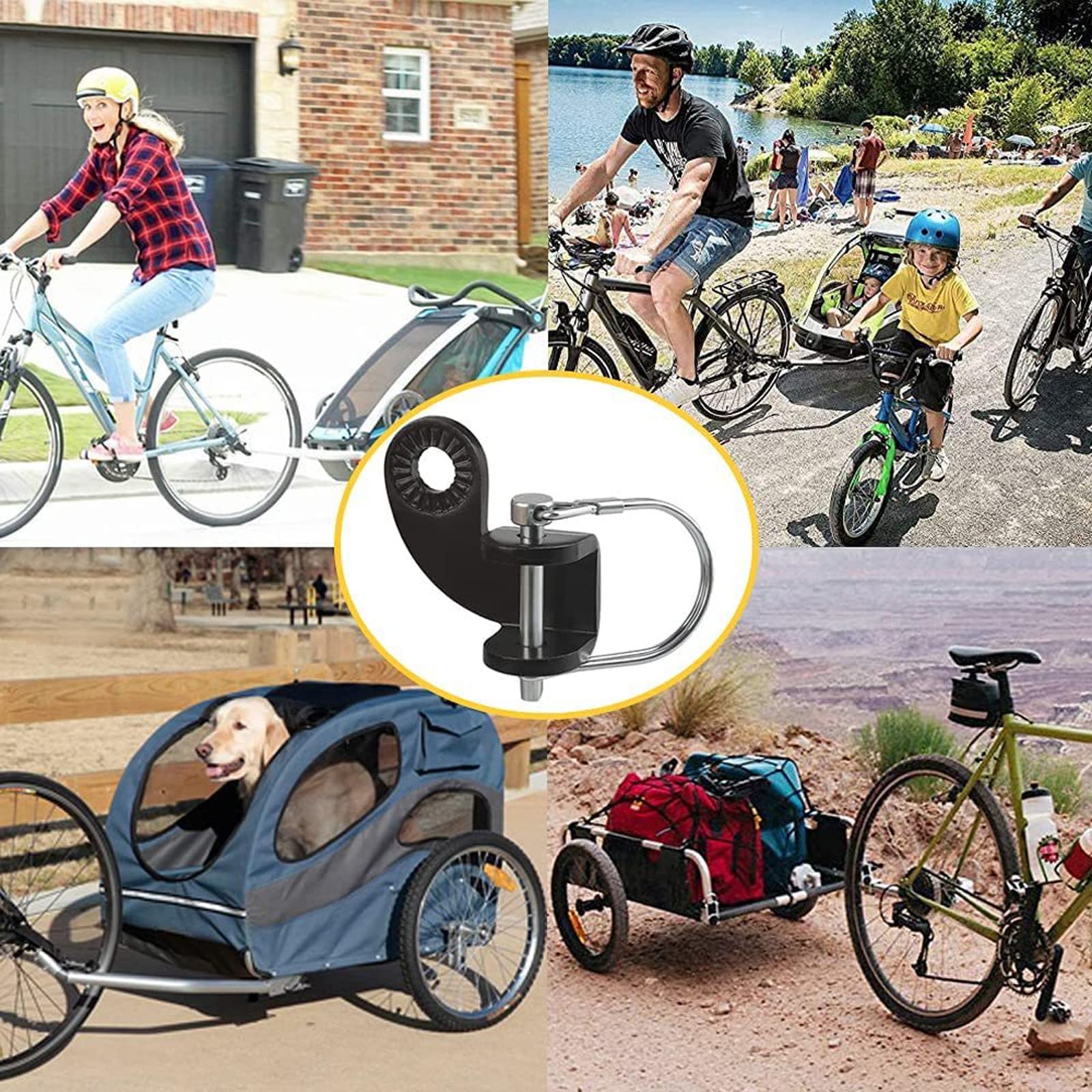 BSSOK 12.2MM Enganche Remolque Bicicleta, Acoplamiento Remolque Bicicleta para Remolque niño, Accesorios Adaptador Remolque Bicicleta Carga y Mascotas Compatible con Enganche Remolque Burley — view 6