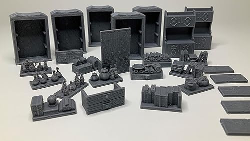 Miniatura 7 de Estantería y Armario - RPG 128 - Calabozos y Dragones - DND - Pathfinder - Señor del Anillo - Figurita en miniatura (grissin pintar)