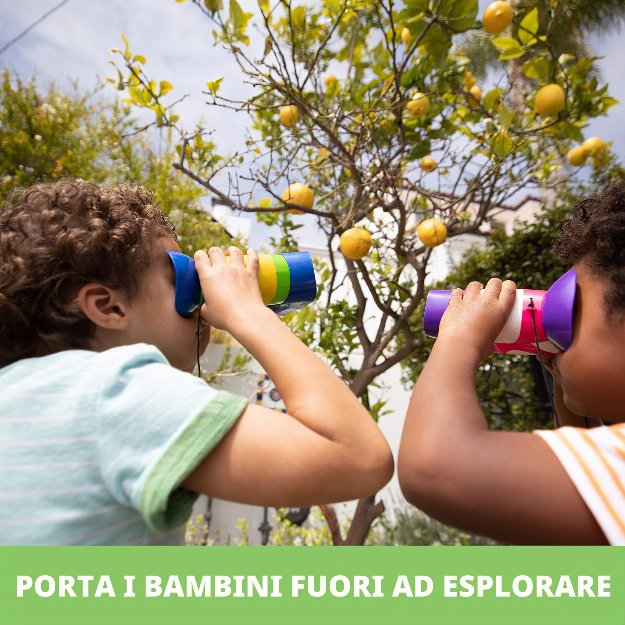 Learning Resources GeoSafari Jr. Kidnoculars – Binocolo Educativo per Bambini 3+, Senza Messa a Fuoco, Gioco da Esterno per Esplorazione e Osservazione della Natura