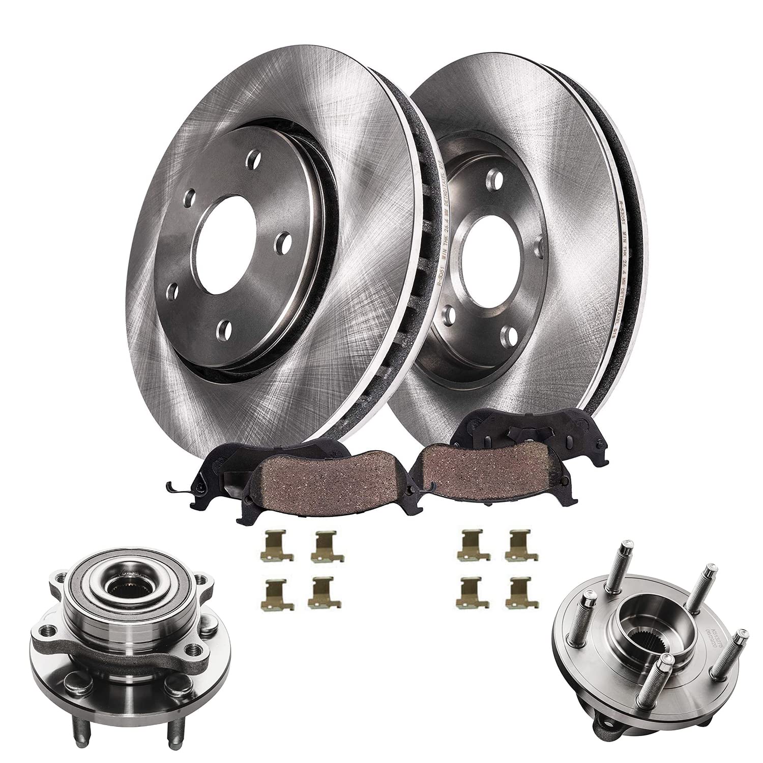 Detroit Axle - Front Brake Kit for 2013-2019 Ford Flex Flex Lincoln MKS MKT