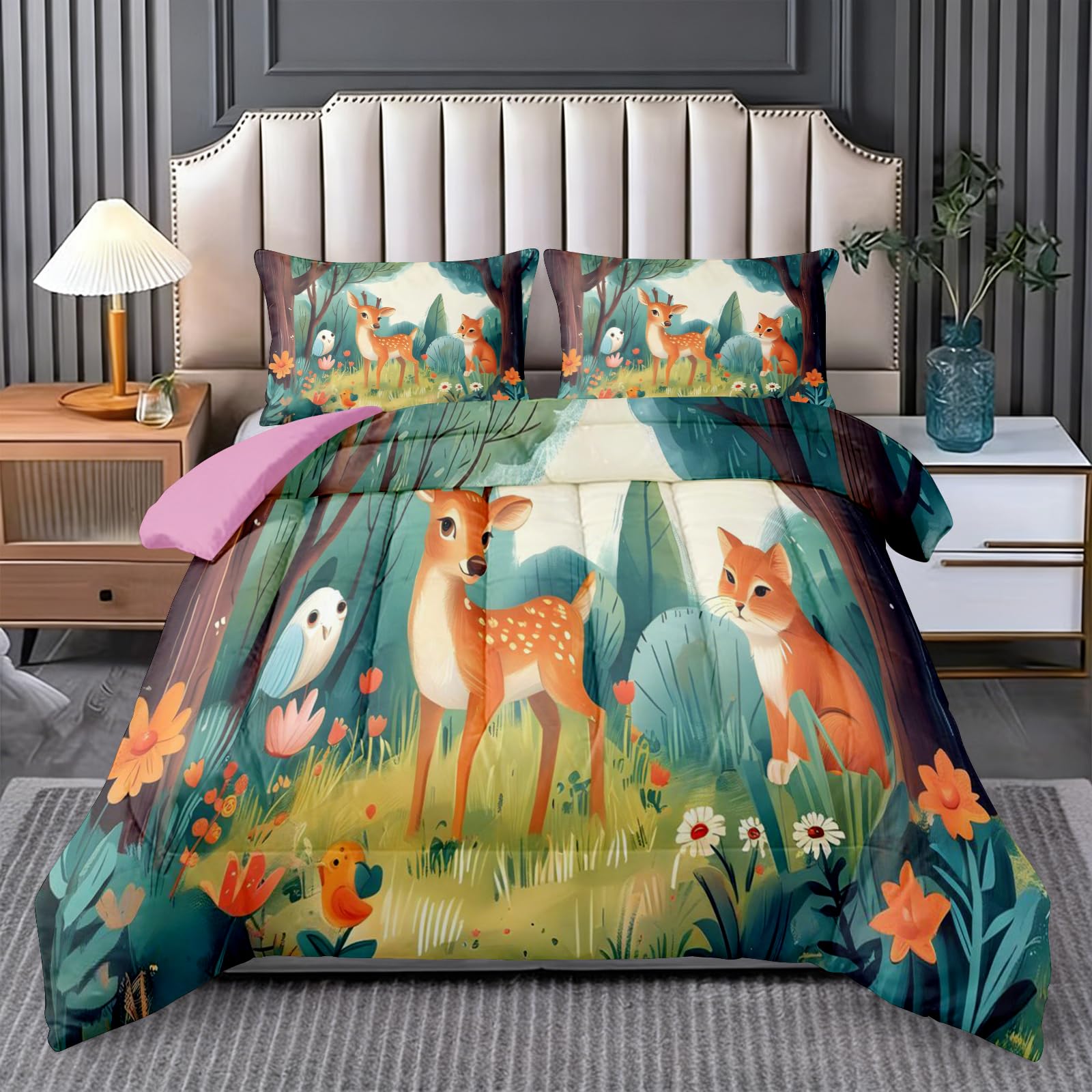 Generisch Waldtier Safari Bettdecke ohne Bezug 155x220 Sommerdecke Leicht