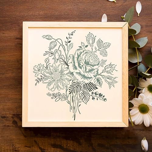 Vista 19 de GSS Designs - Plantillas grandes de flores de magnolia de 12 x 16 pulgadas, plantillas de flores de magnolia para pintar sobre lienzo de madera