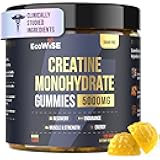 Creatine Monohydrate Gummies 5000 mg, Mango Flavor, 120 Sugar-Free Vegan Chews, Creatine Supplement for Daily Routine
