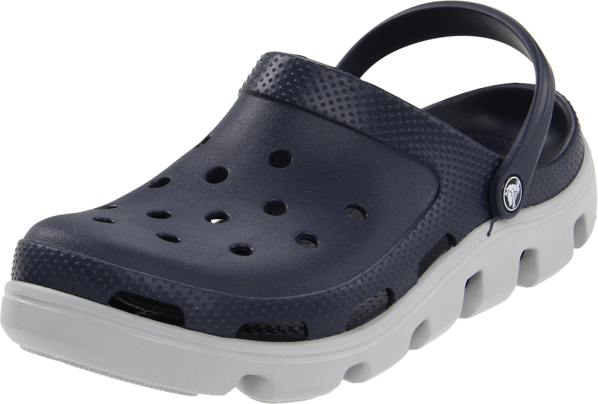 Crocs Unisex-Adult Duet Sport Clog, Navy/Light Grey, 12 Men/14 Women
