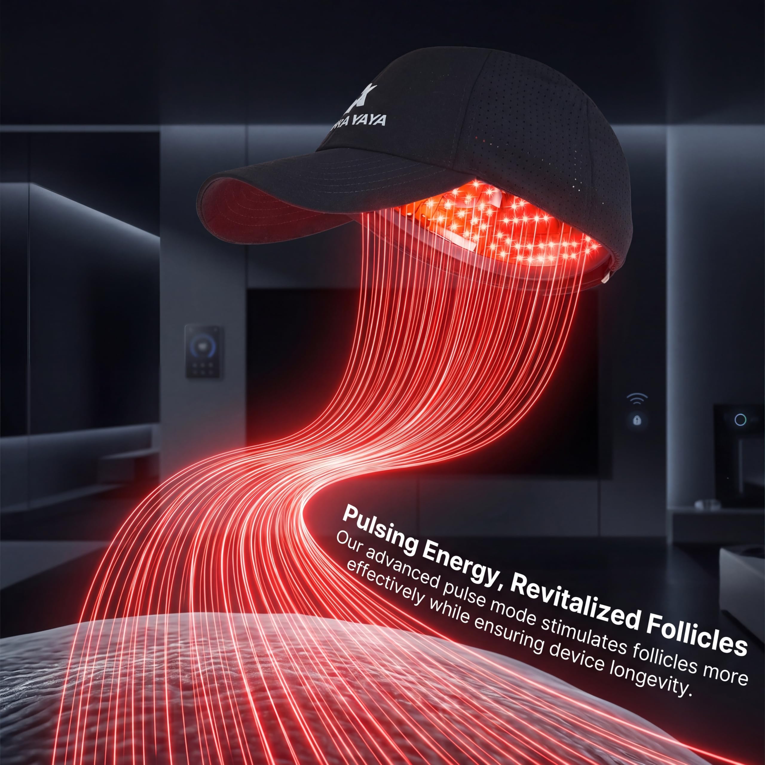 AOYAMA YAYA Laser Hair Cap Growth Helmet Laser hair growth promoting device, 312 Laser Diodes, 650nm Wavelength, with Transport Box and Powerbank