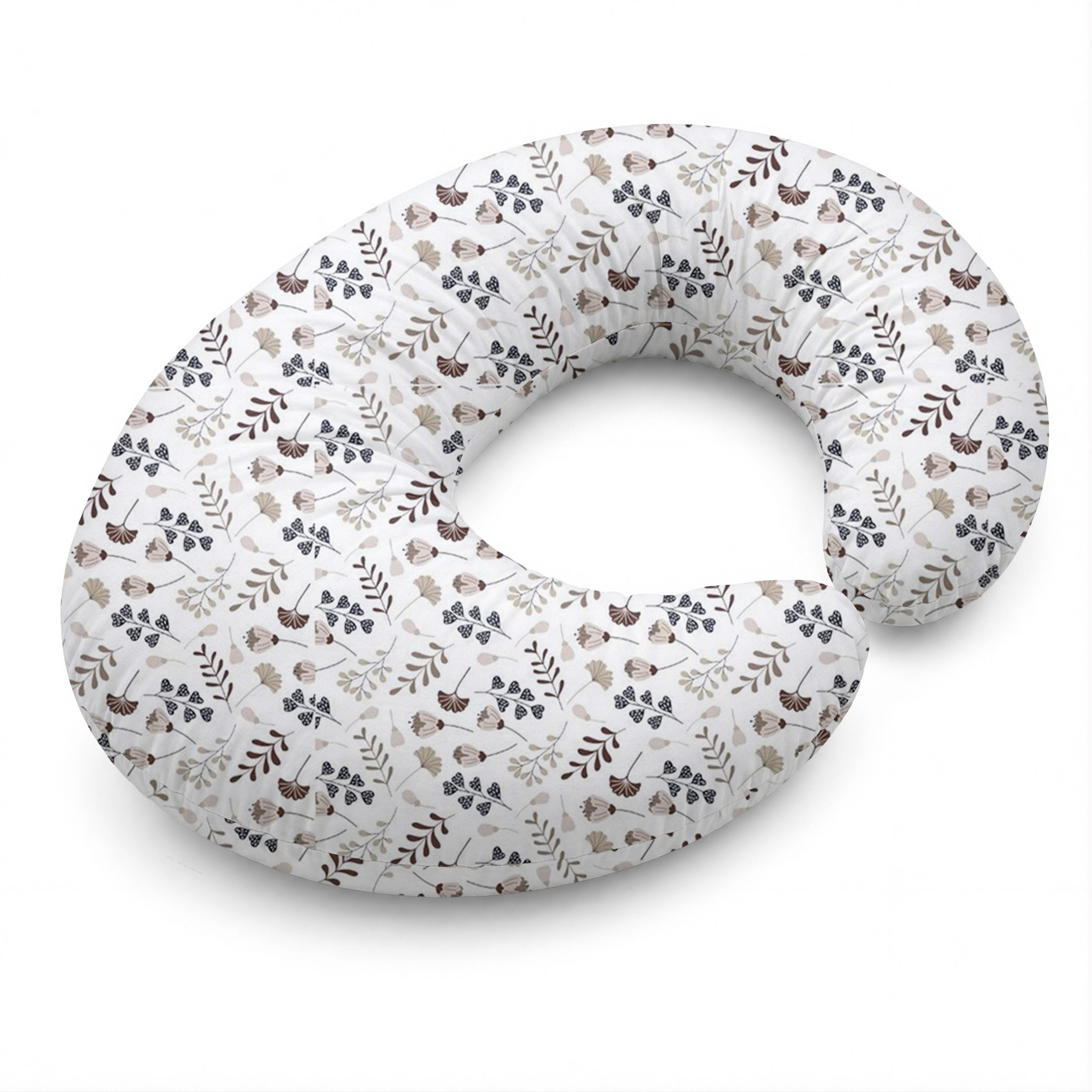 Stillkissen klein C-Form – Nursing Pillow, Stillmond & Stützkissen zum Stillen, mit separatem Innenkissen, Bezug aus 100% Baumwolle, OEKO-TEX Standard zertifiziert, weich & ergonomisch - Zweige