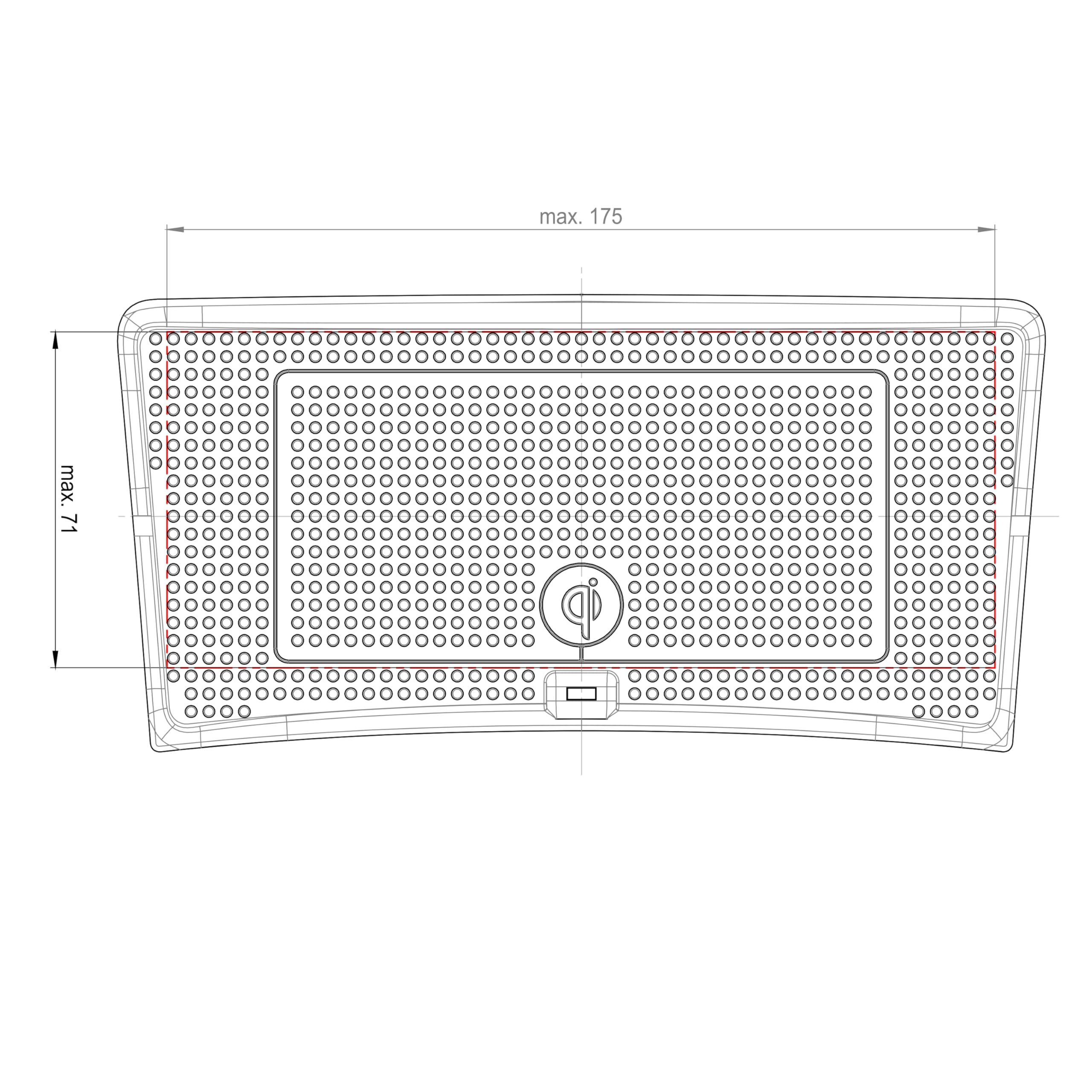 INBAY Soporte para teléfono móvil de 10 W, compartimento de almacenamiento para coche, inductivo/inalámbrico, apto para Renault Megane IV (RFB) 03/2016-2022 - Accesorios de soporte de coche Interior -