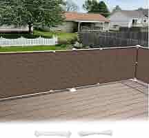 Balkonumrandung Sichtschutz 120x1800 Cm – Braun, Wetterfest, UV-beständig, Mit Alu-Ösen, Für Gartenzaun & Balkon