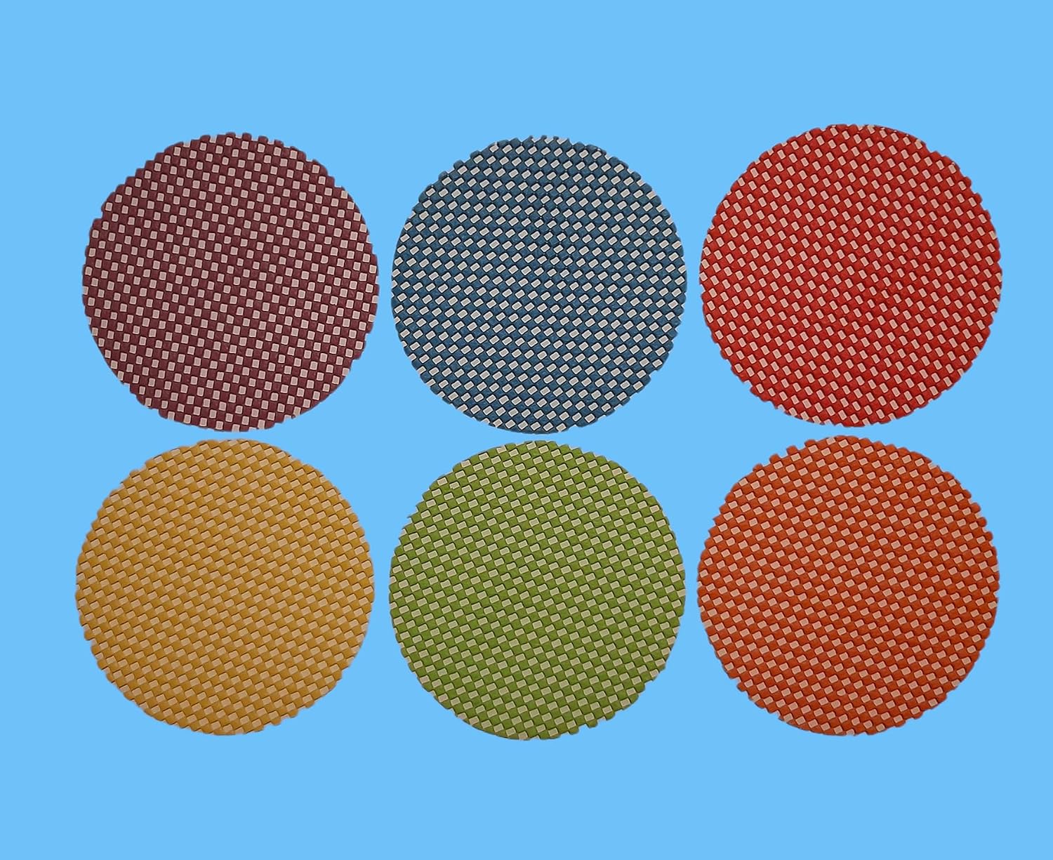 Round Multi-Purpose Jar Gripper Pad Bottle Lid Opener, 6 Piece Set, Colors May Vary, Gripper Pads