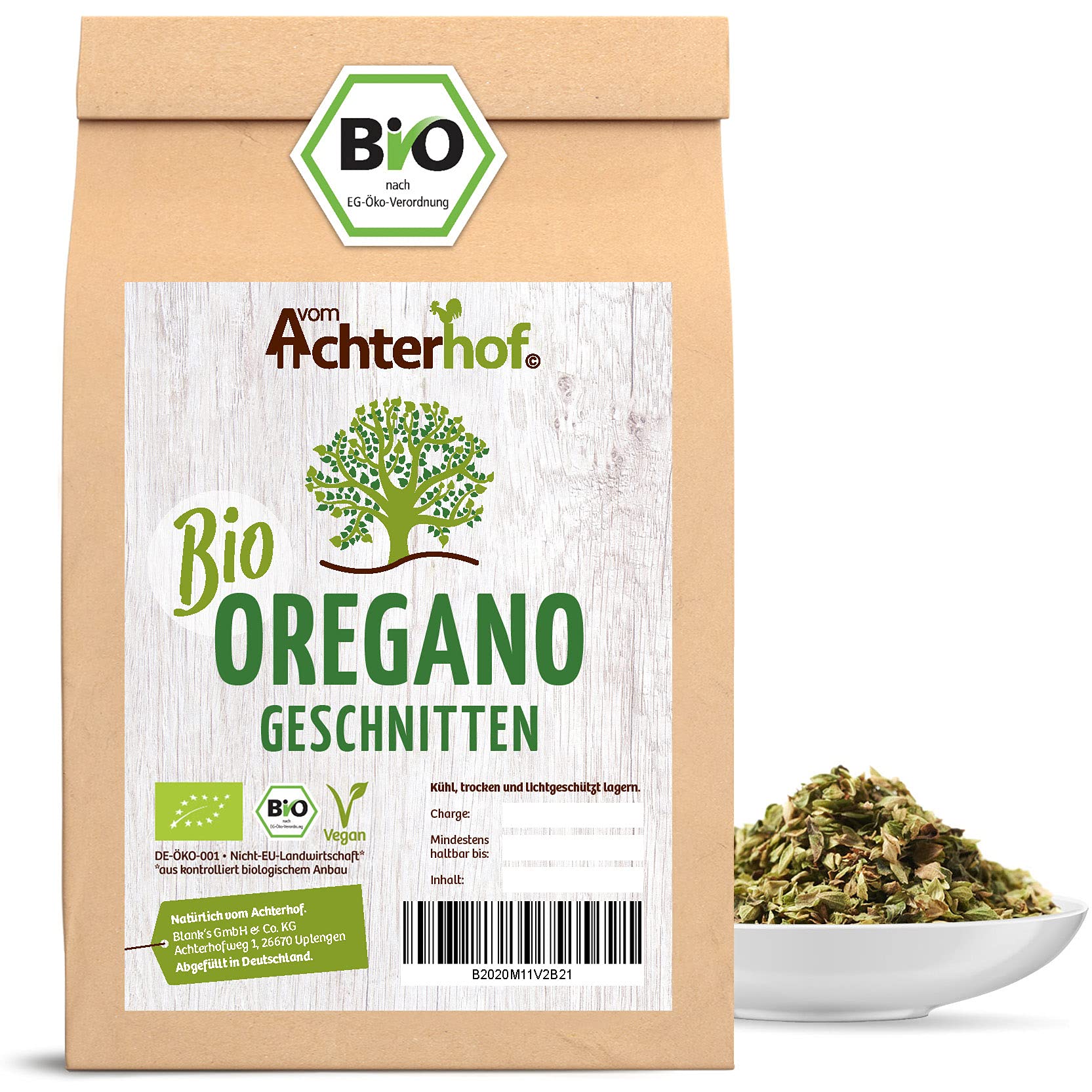 Oregano Bio getrocknet gerebelt (500g) | Organic Wild Marjoram | Premium Gewürz vom Achterhof