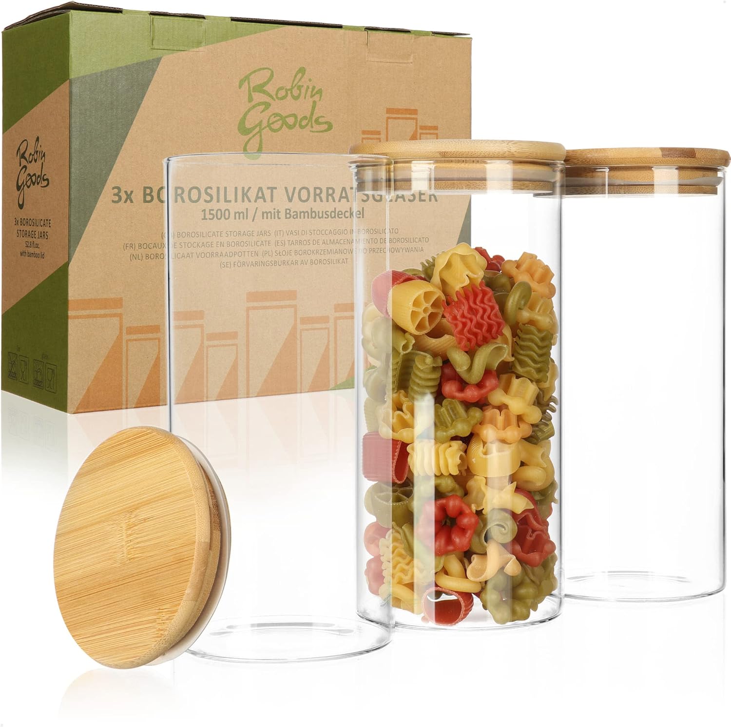 3 X à Mélanger En Acier Inoxydable Avec Couvercle - à